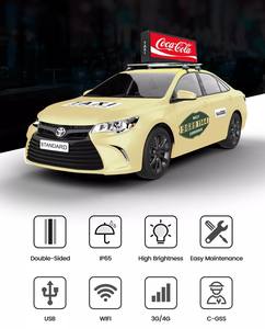 Affichage LED sur le toit de taxi P2.5, publicité sur le toit de taxi, 960x320mm, publicité double face, contrôle sans fil GPS, étanche - Product Image 3