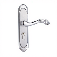 Serrure de porte BYF, garantie, pour chambre d'hôtel, pour portes en bois, usage intérieur, alliage de zinc, acier inoxydable, noir mat, installation facile
