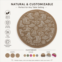 Natürliche Jute Runde Tischsets Handgefertigt Umweltfreundlich Bohemian Esstisch-Untersetzer OEM/ODM Anpassbar Kartonverpackung 38cm Durchmesser