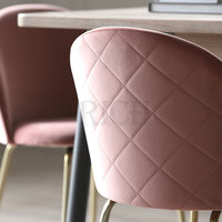 Chaise d'appoint moderne en tissu avec pieds en acier inoxydable doré pour appartement, maison, cuisine, salle à manger, hôtel, restaurant, événement