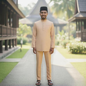 Kilang OEM Jahit Pukal Borong Baju Melayu Casual Cotton Breathable Warna Tak Luntur Private Label Production Custom Designer - Product Image 1