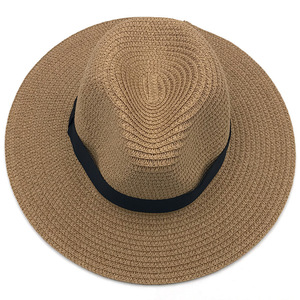 Spring and Summer Outdoor Women <b>Men</b> Breathable Sun <b>Straw</b> Braid Floppy Fedora Beach Panama <b>Hats</b> - Product Image 5