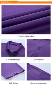 Custom Logo Anti-Wrinkle Embroidered Knitted Solid Color Plain Pique Sports Business Camisa De for Shirt - Product Image 3