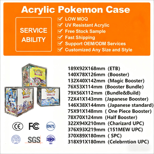 Une pièce Lorcana prismatique <span class=keywords><strong>jeu</strong></span> de cartes de collection édition TCG scellé <span class=keywords><strong>Pokemon</strong></span> évolutions Booster boîte acrylique étui japonais coréen - Product Image 4