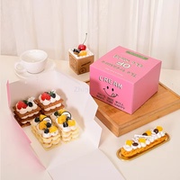Boîtes cadeaux de luxe en carton pliable pour pâtisserie, gaufres, desserts et gâteaux, avec impression UV