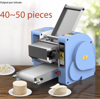 Machine commerciale de fabrication de feuilles de pâte à dumplings, de peaux de raviolis et de peaux de wontons, format compact pour usage sur comptoir