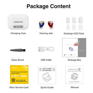 JINGHAO Usine professionnelle <span class=keywords><strong>Meilleur</strong></span> amplificateur sonore Rechargeable CIC Appareils auditifs invisibles pour les personnes âgées - Product Image 5