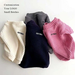 Ropa para Perros con Logotipo Personalizado, MOQ Bajo, Color Sólido, Diseño de Waffle, Traje de Primavera/Otoño para Cachorros y Gatitos - Product Image 2