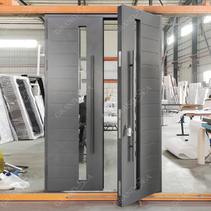 Moderne Turkse beveiligingsdeuren met dubbele deuren voor buiten, eenvoudig <span class=keywords><strong>design</strong></span>, toegangsdeur met beveiliging, rechtstreeks vanuit de Chinese fabriek. - Product Image 5