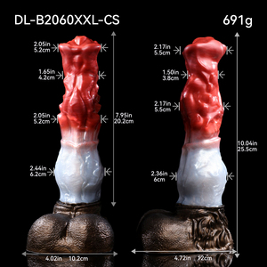 DL-B2060XLCS Dildo de Fantasía Enorme con Nudos, Dildo Monstruoso, Dildo de Lobo Animal, Tapón Anal, Juguete Sexual - Product Image 5