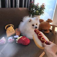 Jouet en peluche interactif pour chien, poulet rôti entier mignon, avec couineur, personnalisable avec logo, jouet en peluche alimentaire pour animaux de compagnie, idéal pour Thanksgiving, vente en gros