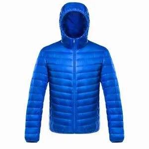 Oem Odm inverno nero piumino uomo piumino d'anatra abbigliamento Casual impermeabile personalizzato bianco Pullover Shell Packable Jacket