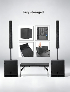 Sistema de <span class=keywords><strong>Altavoces</strong></span> de Columna DSP Amplificado AL453+SUB905, Amplia Dispersión, Columna PA Activa Todo en Uno con Subwoofer de 15 Pulgadas para Escenario - Product Image 5