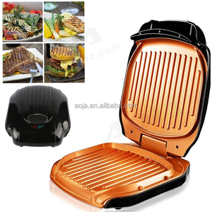 Parrilla Eléctrica de Contacto AOJA de Alta Calidad, Calentamiento Rápido Doble, Máquina para Hacer <span class=keywords><strong>Hamburguesas</strong></span> y Paninis, Parrilla Profunda para Cocinar sin Humo - Product Image 5