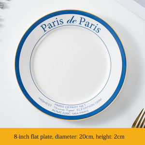 Plato de Postre Plano Estilo Nórdico <span class=keywords><strong>Paris</strong></span>, Plato para Desayuno, Vajilla de Cerámica, Apto para Microondas y Lavavajillas, para el Hogar - Product Image 6