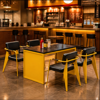 Ensemble table et chaises de bistrot moderne et créatif en fer forgé, style industriel, pour salon, bar, café, restaurant, ou restaurant de barbecue