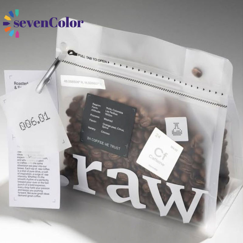 Custom Packaging Colored Valve Coffee Beans