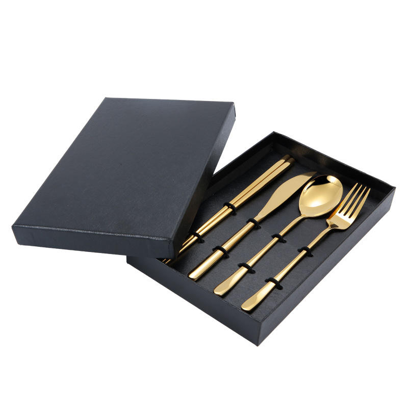 Gold 4pcs stainless cutlery