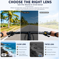 Lunettes de moto flexibles en TPU avec mousse éponge douce, protection UV400, anti-buée, pour motocross, sangle réglable, lunettes de course