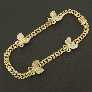 Hot Selling Personalization Simple Design Alloy Multiple Models Butterfly Necklace Hiphop Unisex <b>Chain</b> Necklaces Fashion Jewelry - Product Image 1