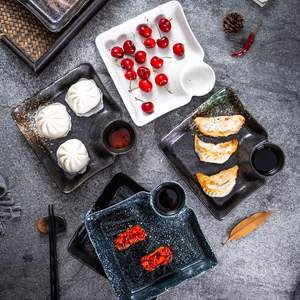 Plato japonés Izakaya dim sum para bolas de masa hervida plato de cerámica subdividido para sushi Sashimi platos de ensalada occidentales bandeja de comida frita - Product Image 1