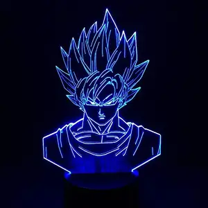 Icône de jeu vidéo Dragon Ball Z Lampe 3D Vidéo Lampe 3D durable et à économie d'énergie Titan