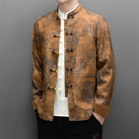 Veste de costume Tang brodée de dragon pour homme, col mandarin, certifiée OEKO-TEX, pour mariage, OEM ODM