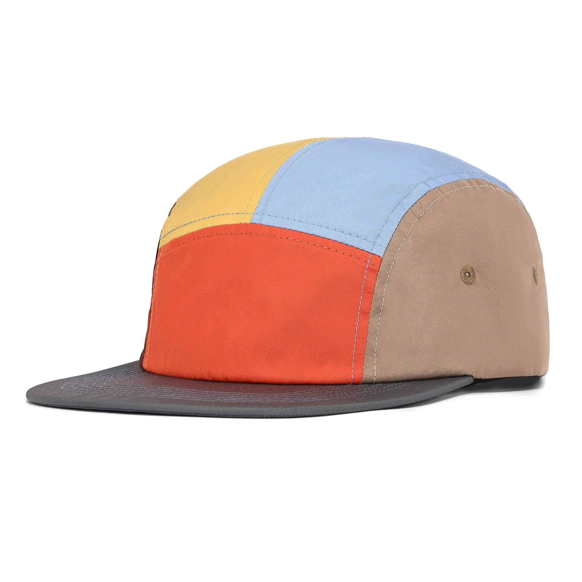 Yellow blue orange coffee gray