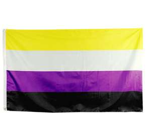 Недорогой флаг ЛГБТ из 100% полиэстера, 3х5 футов, с флагштоком из стекловолокна и двумя люверсами - Product Image 5