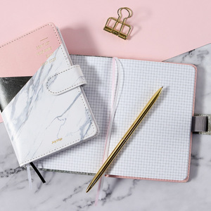 <strong>New</strong> <strong>Design</strong> A6 PU Magnetic Class Student <strong>Notebook</strong> Blank Horizont-Line Grid Marble <strong>Notebooks</strong> - Product Image 2