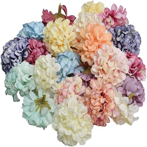 Wholesale Graduation 17cm 54-Petal Modern <b>Artificial</b> Silk <b>Hydrangea</b> Flower Heads Full-Bloom Without Flower Stems Fast Delivery - Product Image 1