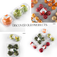 Blister en plastique PET transparent personnalisé en usine conteneur d'emballage pomme pêche poire orange boîte en plastique de fruits