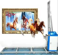 Máquina de pintura Vertical DX10, doble cabezal de pulverización, azulejos de cerámica, paredes de vidrio, impresora de pintor directo a la pared, efecto 3D UV