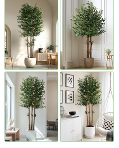 Trong Nhà Ngoài Trời Bất Olive <span class=keywords><strong>Tree</strong></span> Lụa Nhân Tạo Trang Trí Đầy Đủ Cây Trang Trí Ô Liu Bất Thân Cây Cây Xanh Phong Cách Trồng - Product Image 4