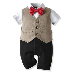 新製品通気性夏幼児幼児369ヶ月ベビー男の子セット2ピースロンパース新生児服スーツ