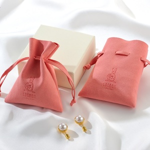 Hot Selling Microfiber Drawstring Pouch for Earrings and Jewelry for Mirror <b>Brush</b> Packaging Display Premium Gift Idea - Product Image 4