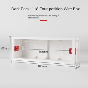 Caja inferior de instalación de interruptores, caja de instalación integrada, caja de instalación de enchufe de interruptor ignífugo, varias especificaciones - Product Image 6
