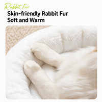 Lit pour chien en gros à faible MOQ, certifié OEKO-TEX et BSCI, confortable, en forme de donut, pour chien et chat, lavable