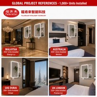 Armoire de toilette minimaliste moderne avec miroir intelligent LED anti-buée et rétroéclairage LED