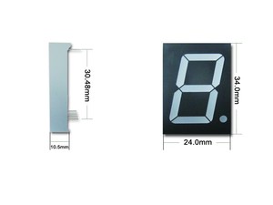 Bi-màu 1 inch 7 đoạn hiển thị một Chữ Số 1 ''bảy đoạn HOUKEM-10016-ASRG màu kép - Product Image 5