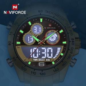 Drioshipping Moda Hombre Pantalla dual Reloj de pulsera digital Acero inoxidable Pantalla LED Reloj de pulsera Relojes de cuarzo para hombres - Product Image 4
