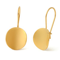 Boucles d'oreilles pendantes tendance en acier inoxydable plaqué or 18 carats, étanches, personnalisables en gros, avec serti clos, unisexe