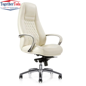Silla Ejecutiva Giratoria de Cuero con Respaldo Alto, Ajustable en Altura, para Oficina, Entrega Rápida - Product Image 5
