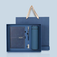 Ensemble cadeau personnalisé de carnet de notes en cuir PU A5 pour le bureau ou un mariage, avec bouteille d'eau, stylo, carnet de notes, boîte cadeau