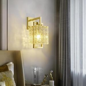 Nueva lámpara de pared de vidrio de hierro creativa cuadrada de una sola cabeza Simple para interior Hotel pasillo baño sala de estar escaleras - Product Image 5