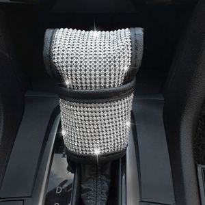 Coussinets d'épaule pour ceinture de sécurité de voiture en strass et cristaux, housses de frein à main, accessoires intérieurs automobiles - Product Image 4