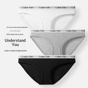 Slip da Donna in Puro Cotone Traspirante a Vita Media, <span class=keywords><strong>Perizoma</strong></span> Ricamato a Tinta Unita, Lavorato a Maglia, Vendita all'Ingrosso - Product Image 4