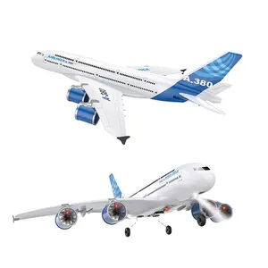 Горячая Распродажа моделирование A380 RC самолет 2,4G 3CH EPP игрушки самолет 6-осевой гироскоп с подсветкой DIY радиоуправляемый самолет для детей