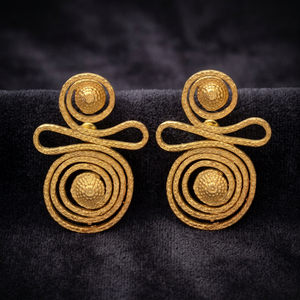 Brass Gemstone <b>Earrings</b> Handmade Fashion Boho Rhodium Plated - Product Image 2