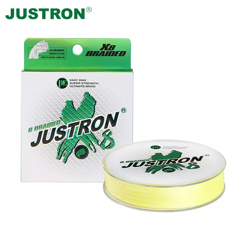 Justron linha de pesca pe trançada, 100m, 8 fios, multicolorida, linha de pesca